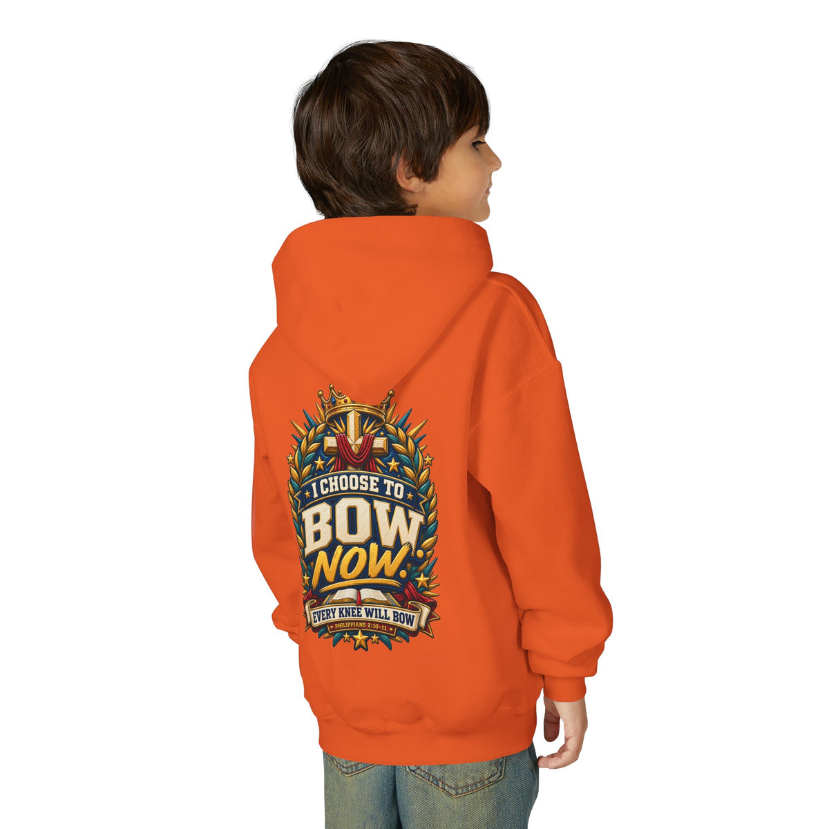 Youth Hoodie - "I Choose To Bow Now"