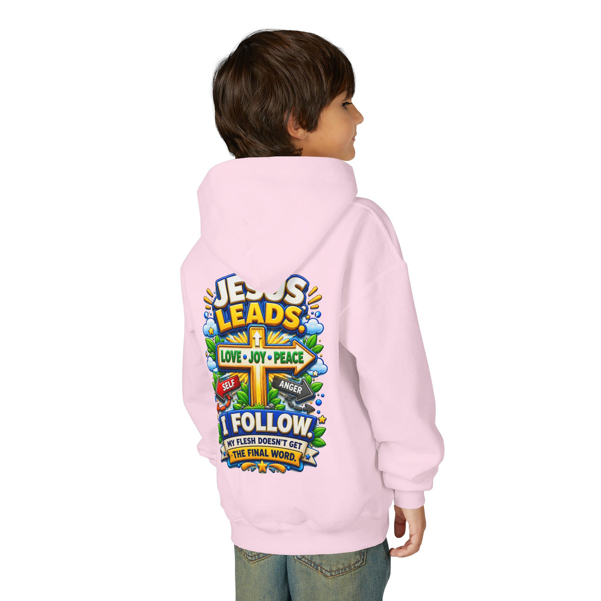 Youth Hoodie - "Jesus Leads"