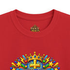 Kids Tee — Bright "Jesus! One Savior, One Name"