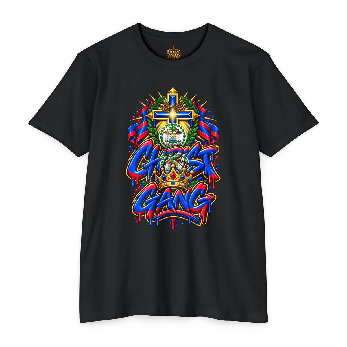 Belizean Flag Styled Christ Gang Tee